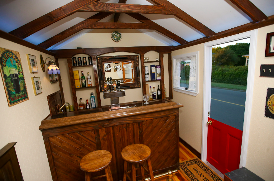 The cozy interior of The Wild Rover.